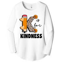 K Is For Kindness Orange Anti Bullying Unity Day Teacher Women's Perfect Tri Tunic Long Sleeve Shirt