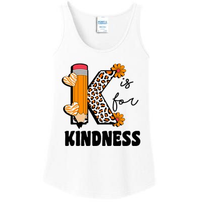 K Is For Kindness Orange Anti Bullying Unity Day Teacher Ladies Essential Tank