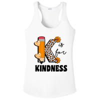 K Is For Kindness Orange Anti Bullying Unity Day Teacher Ladies PosiCharge Competitor Racerback Tank