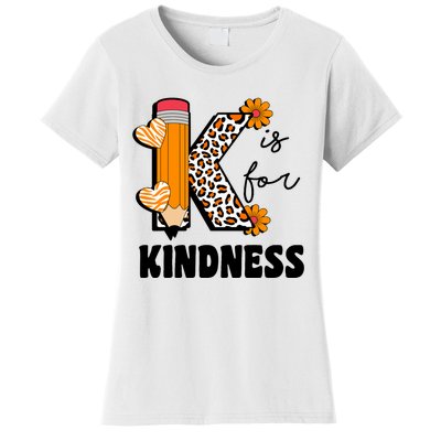 K Is For Kindness Orange Anti Bullying Unity Day Teacher Women's T-Shirt