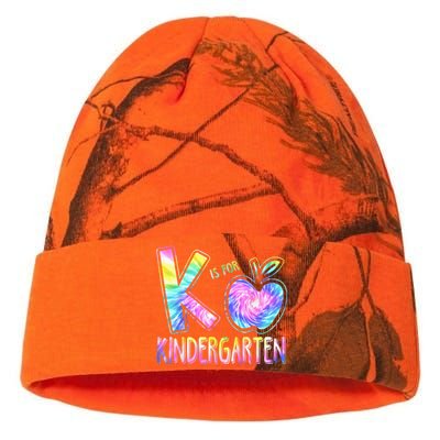 K Is For Kindergarten Teacher Tie Dye Back to School Kinder Kati Licensed 12" Camo Beanie