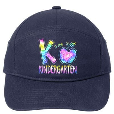 K Is For Kindergarten Teacher Tie Dye Back to School Kinder 7-Panel Snapback Hat