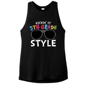 Kickin It Fifth Grade Style Cute 5Th Grade Gift Ladies PosiCharge Tri-Blend Wicking Tank