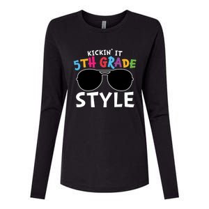 Kickin It Fifth Grade Style Cute 5Th Grade Gift Womens Cotton Relaxed Long Sleeve T-Shirt