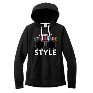 Kickin It Fifth Grade Style Cute 5Th Grade Gift Women's Fleece Hoodie