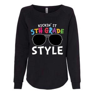 Kickin It Fifth Grade Style Cute 5Th Grade Gift Womens California Wash Sweatshirt