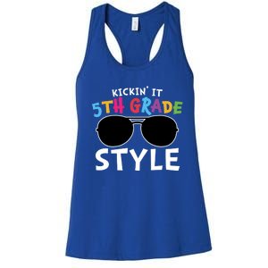 Kickin It Fifth Grade Style Cute 5Th Grade Gift Women's Racerback Tank