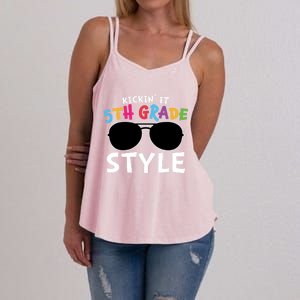 Kickin It Fifth Grade Style Cute 5Th Grade Gift Women's Strappy Tank