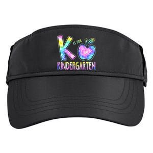 K Is For Kindergarten Teacher Tie Dye Back to School Kinder Adult Drive Performance Visor