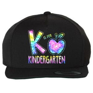 K Is For Kindergarten Teacher Tie Dye Back to School Kinder Wool Snapback Cap