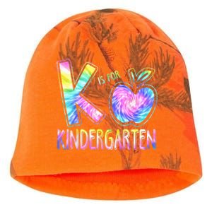 K Is For Kindergarten Teacher Tie Dye Back to School Kinder Kati - Camo Knit Beanie