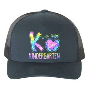 K Is For Kindergarten Teacher Tie Dye Back to School Kinder Yupoong Adult 5-Panel Trucker Hat