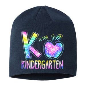 K Is For Kindergarten Teacher Tie Dye Back to School Kinder Sustainable Beanie