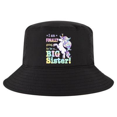 Kids Im Finally Going To Be A Big Sister Unicorn Cool Comfort Performance Bucket Hat