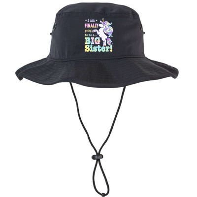 Kids Im Finally Going To Be A Big Sister Unicorn Legacy Cool Fit Booney Bucket Hat