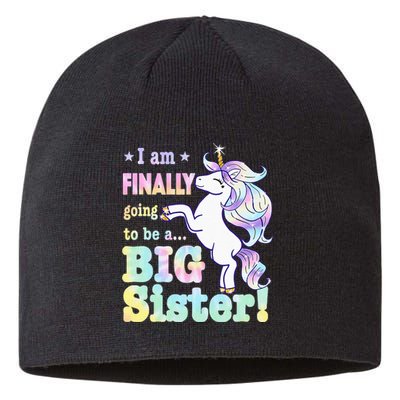 Kids Im Finally Going To Be A Big Sister Unicorn Sustainable Beanie