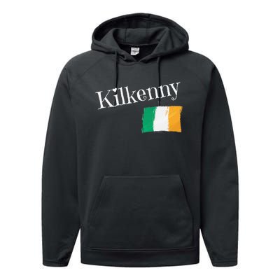 Kilkenny Ireland Flag Irish City Saint Patrick's Day Performance Fleece Hoodie