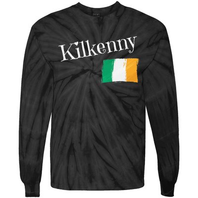 Kilkenny Ireland Flag Irish City Saint Patrick's Day Tie-Dye Long Sleeve Shirt