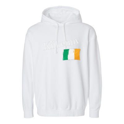 Kilkenny Ireland Flag Irish City Saint Patrick's Day Garment-Dyed Fleece Hoodie