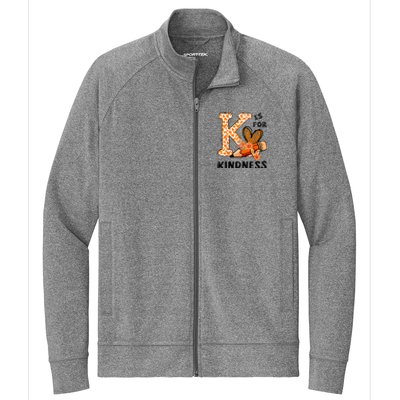 K Is For Kindness Orange Anti Bullying Unity Day Stretch Full-Zip Cadet Jacket