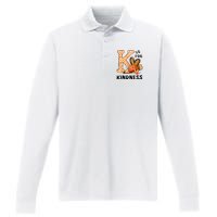 K Is For Kindness Orange Anti Bullying Unity Day Performance Long Sleeve Polo