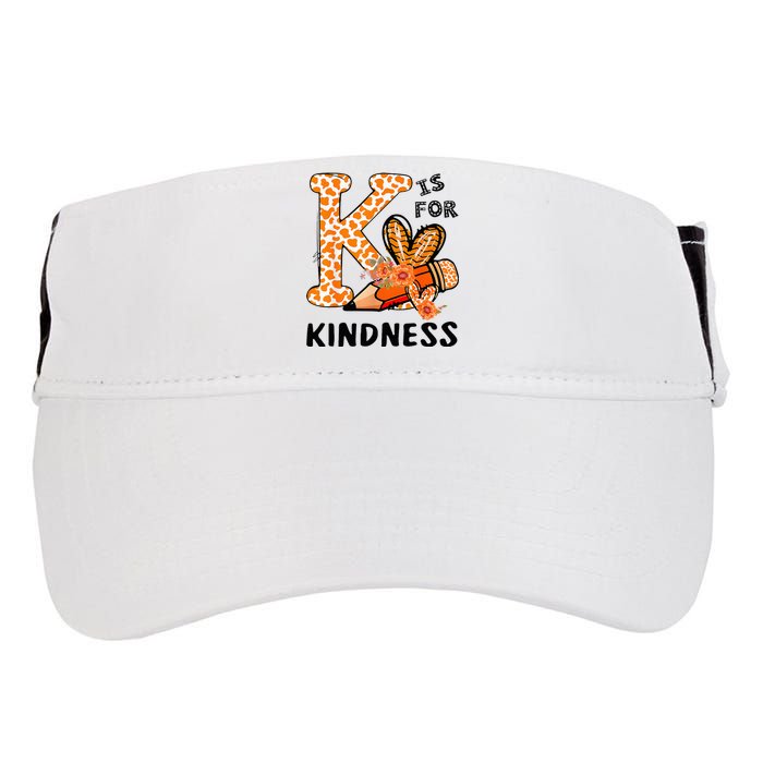 K Is For Kindness Orange Anti Bullying Unity Day Adult Drive Performance Visor