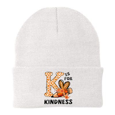 K Is For Kindness Orange Anti Bullying Unity Day Knit Cap Winter Beanie