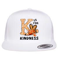 K Is For Kindness Orange Anti Bullying Unity Day Flat Bill Trucker Hat