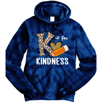 K Is For Kindness Orange Anti Bullying Unity Day Teacher Tie Dye Hoodie