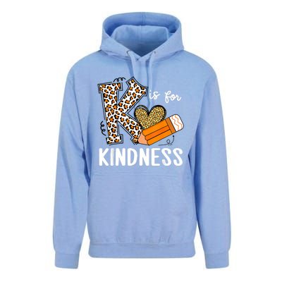 K Is For Kindness Orange Anti Bullying Unity Day Teacher Unisex Surf Hoodie