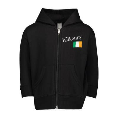 Kilkenny Ireland Flag Irish City Saint Patrick's Day Toddler Zip Fleece Hoodie