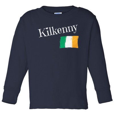 Kilkenny Ireland Flag Irish City Saint Patrick's Day Toddler Long Sleeve Shirt