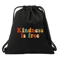 Kindness Is Free Be Kind Retro Drawstring Bag