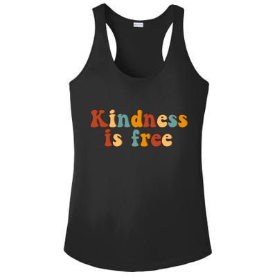 Kindness Is Free Be Kind Retro Ladies PosiCharge Competitor Racerback Tank