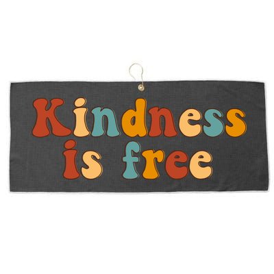 Kindness Is Free Be Kind Retro Large Microfiber Waffle Golf Towel