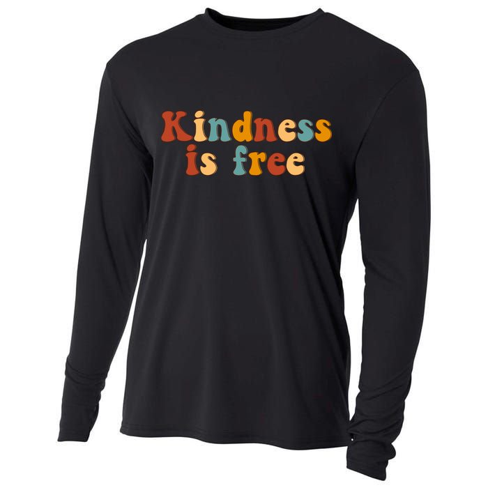 Kindness Is Free Be Kind Retro Cooling Performance Long Sleeve Crew