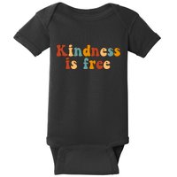 Kindness Is Free Be Kind Retro Baby Bodysuit