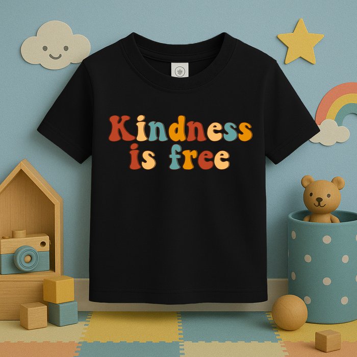Kindness Is Free Be Kind Retro Toddler T-Shirt