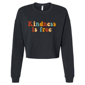 Kindness Is Free Be Kind Retro Cropped Pullover Crew