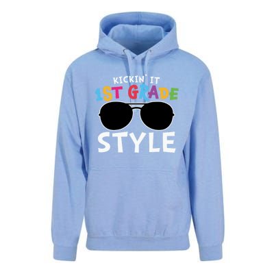 Kickin It First Grade Style Cute 1St Grade Gift Unisex Surf Hoodie