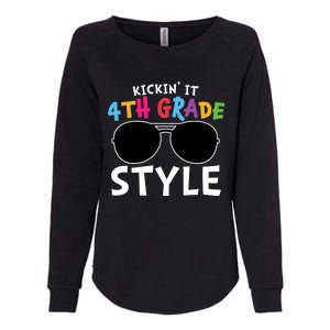 Kickin It Fourth Grade Style Cute 4Th Grade Gift Womens California Wash Sweatshirt