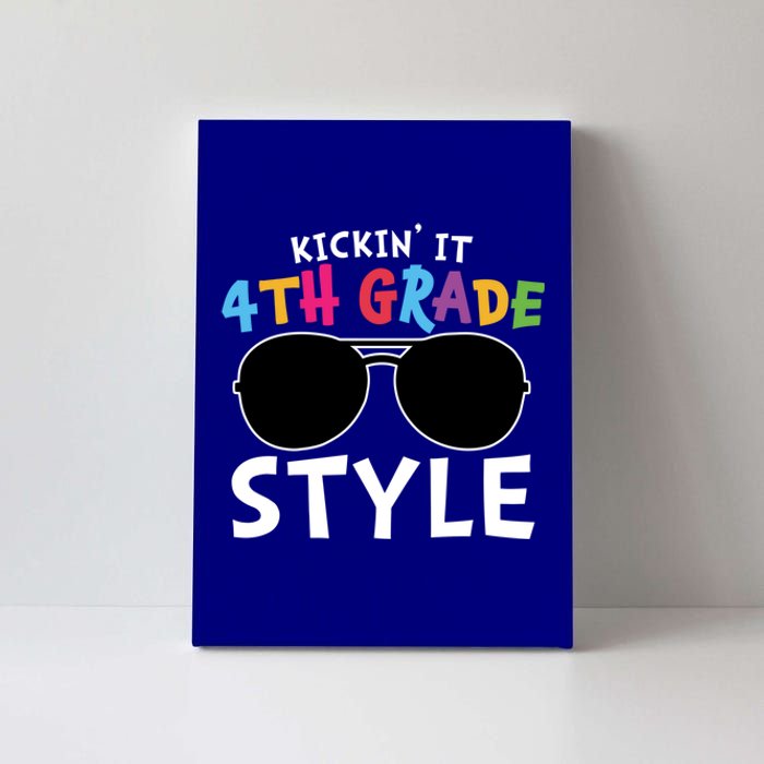 Kickin It Fourth Grade Style Cute 4Th Grade Gift Canvas