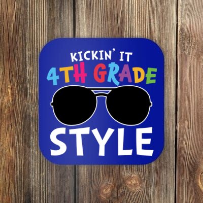 Kickin It Fourth Grade Style Cute 4Th Grade Gift Coaster