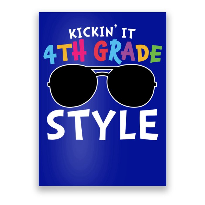 Kickin It Fourth Grade Style Cute 4Th Grade Gift Poster