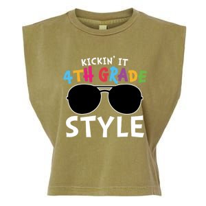 Kickin It Fourth Grade Style Cute 4Th Grade Gift Garment-Dyed Women's Muscle Tee