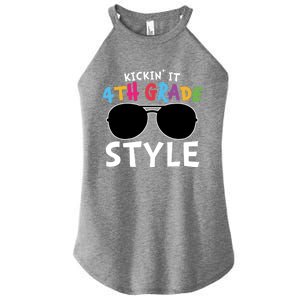 Kickin It Fourth Grade Style Cute 4Th Grade Gift Women's Perfect Tri Rocker Tank