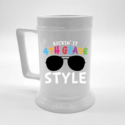 Kickin It Fourth Grade Style Cute 4Th Grade Gift Beer Stein