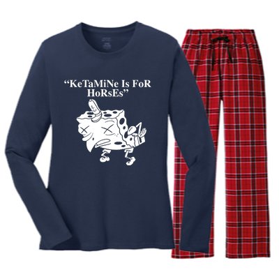 Ketamine Is For Horses Women's Long Sleeve Flannel Pajama Set 