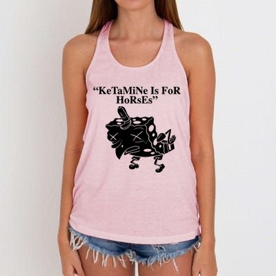 Ketamine Is For Horses Women's Knotted Racerback Tank