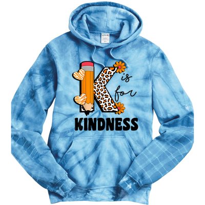 K Is For Kindness Orange Anti Bullying Unity Day Teacher Tie Dye Hoodie